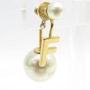 Christian Dior Faux Pearl My ABCDior Tribales Letter “F” Earring